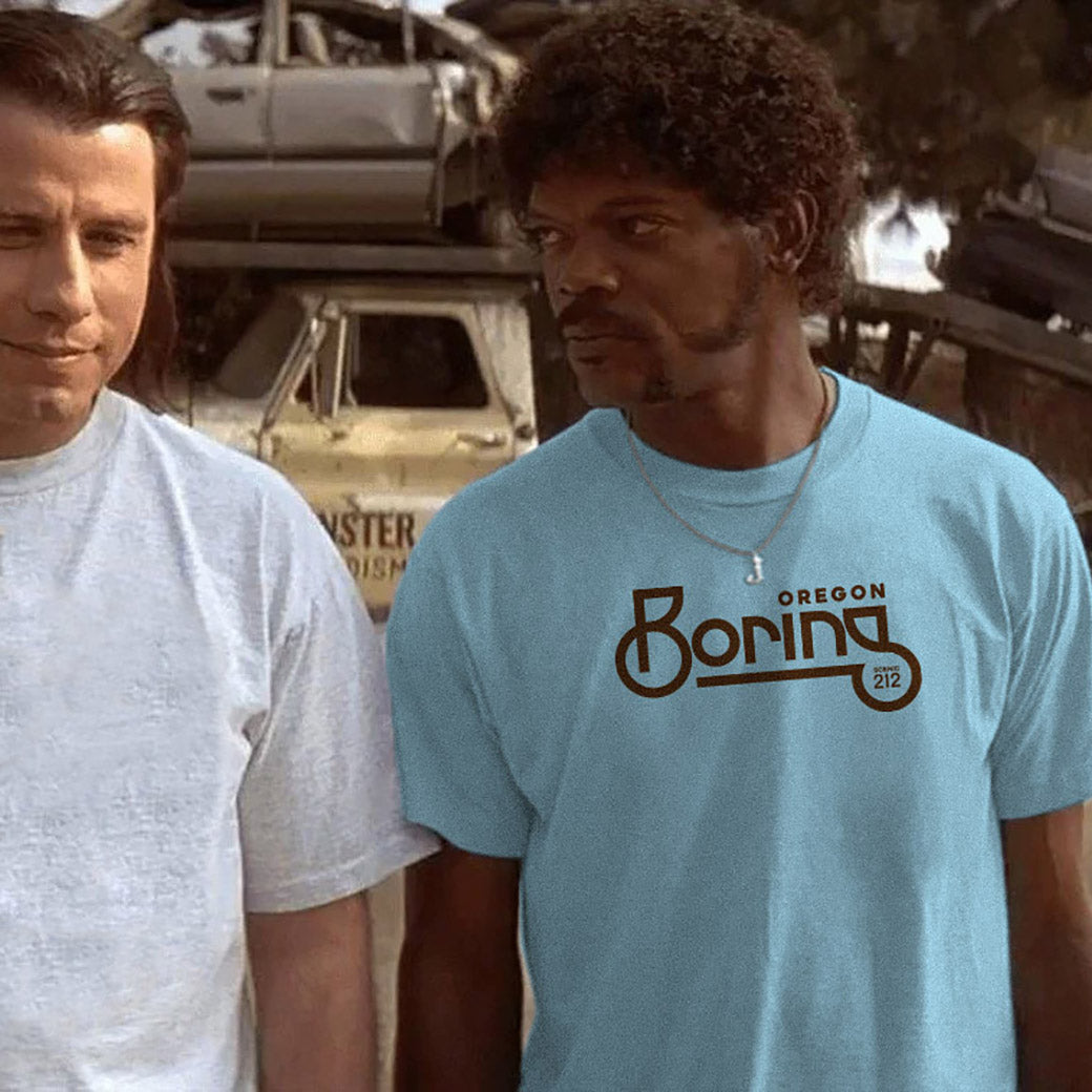 Boring Oregon Tee - Ocean Blue